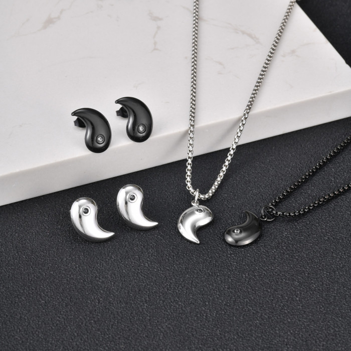 Wholesale Stainless Steel Yin Yang Jewelry Set