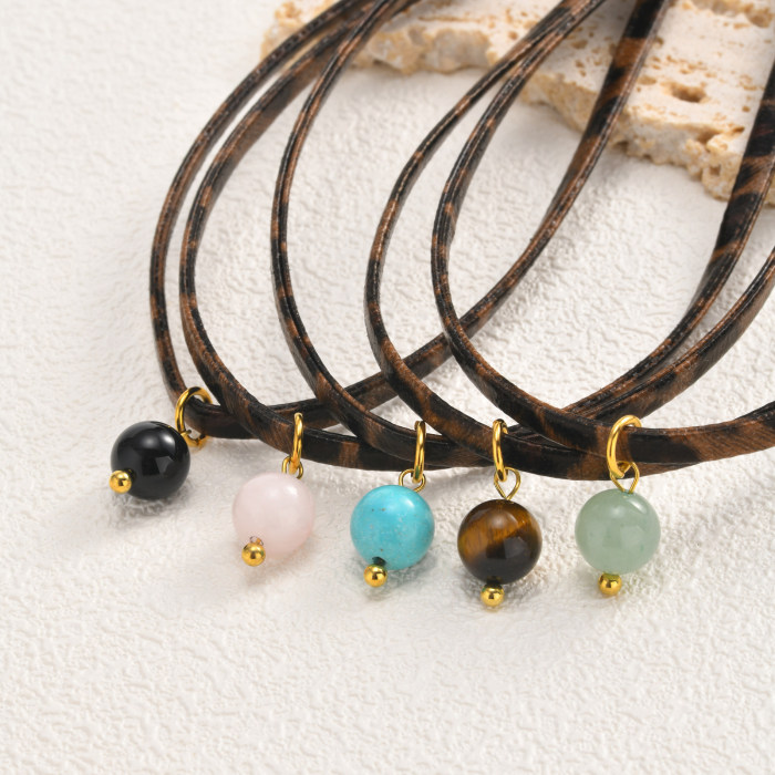 Wholesale Vintage Stainless Steel Leopard Chokers