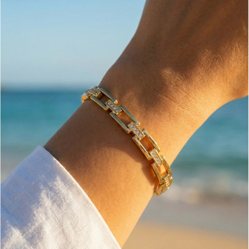 Wholesale Luxury Stainless Steel Paperclip Bangles