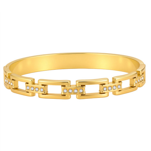 Wholesale Luxury Stainless Steel Paperclip Bangles