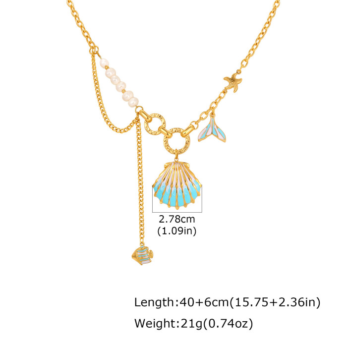 Wholesale Premium Mixed-Media Mermaidcore Necklaces