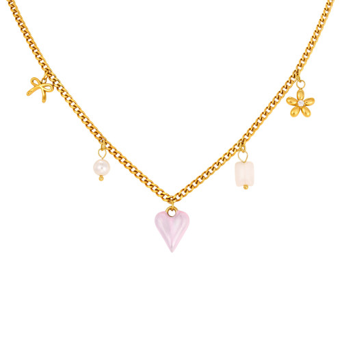 Wholesale Stainless Steel Coquette Charm Necklaces