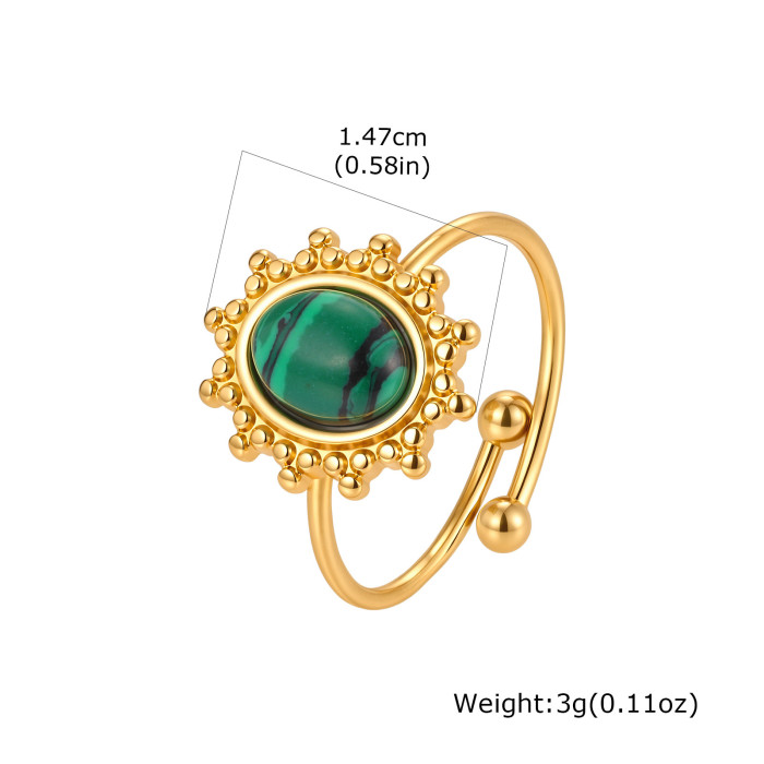 Wholesale Vintage Stainless Steel Flower Rings