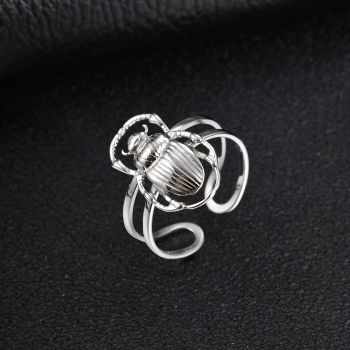 Wholesale Stainless Steel Scarab Beetle Rings