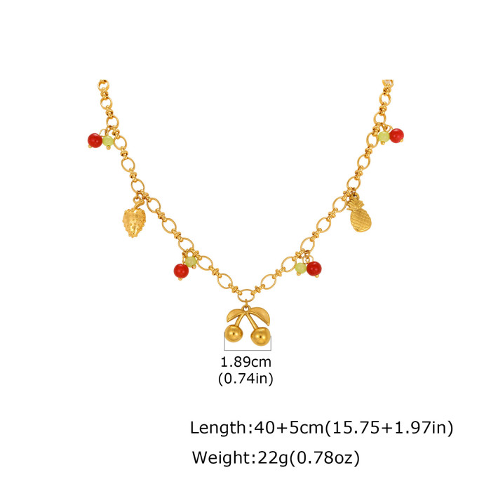 Wholesale Premium Summer Fruit Charm Necklaces