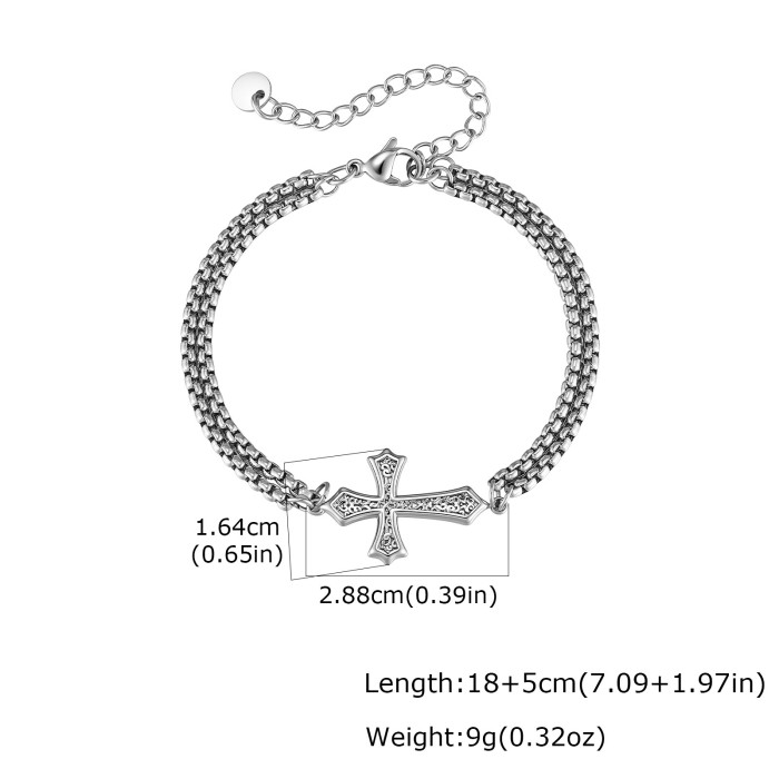 Wholesale Stainless Steel Cross Link Bracelets