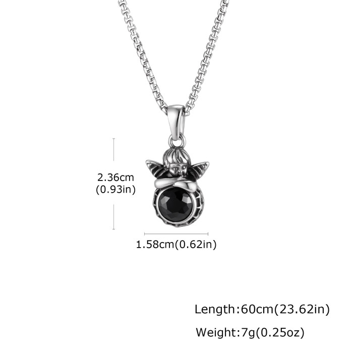 Wholesale Stainless Steel Cherub Angel Necklaces