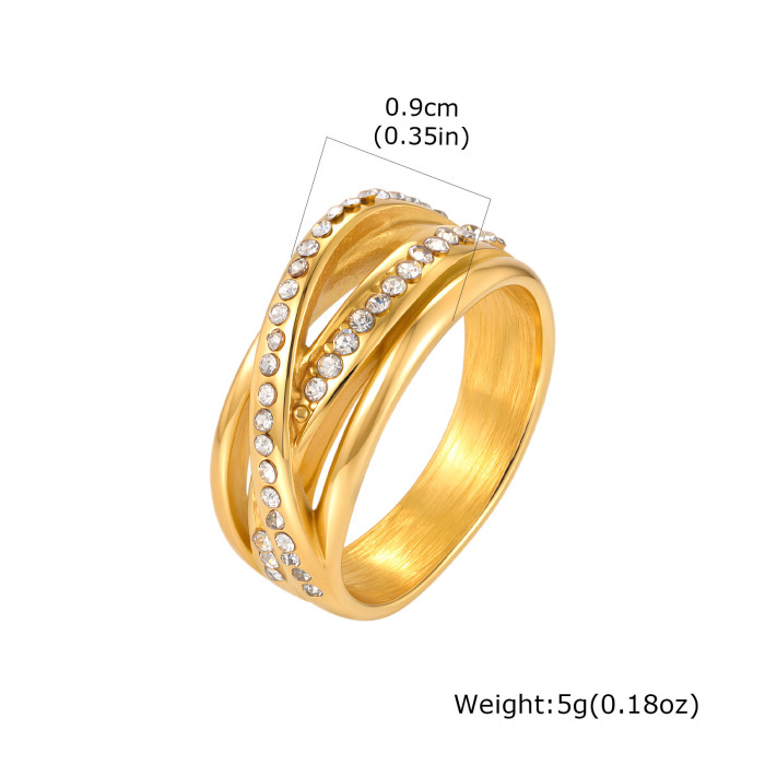 Wholesale Stainless Steel Interwoven Rings