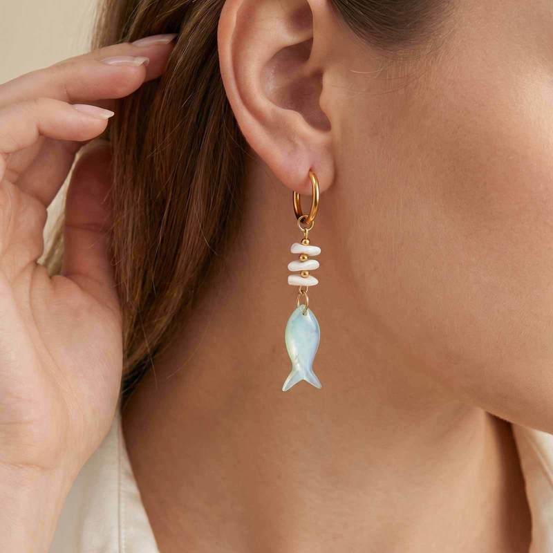 Wholesale Stainless Steel Mermaidcore Earrings