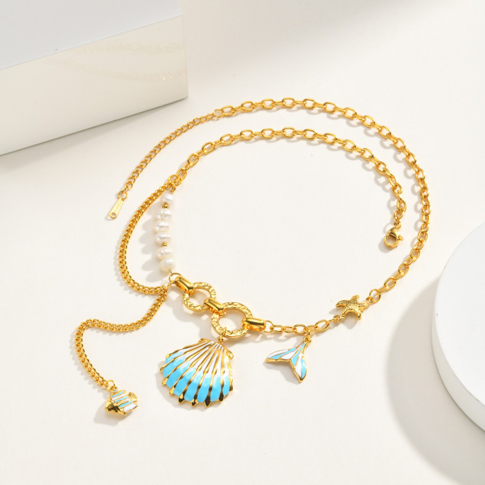 Wholesale Premium Mixed-Media Mermaidcore Necklaces