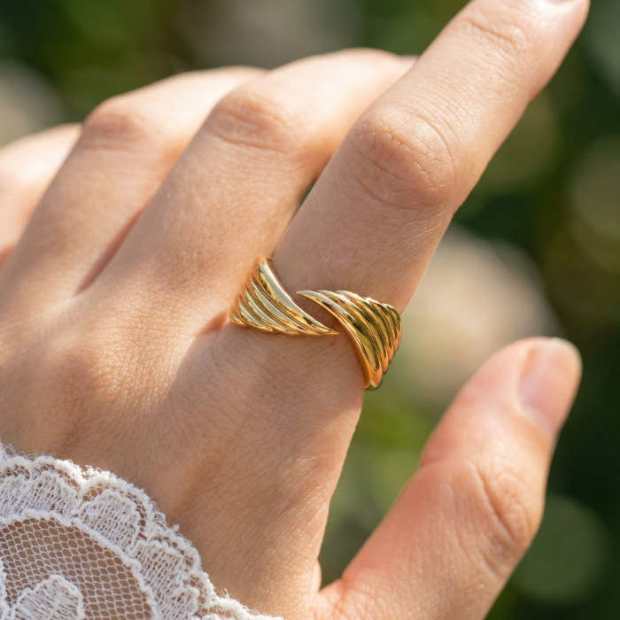 Wholesale Stainless Steel Angel Wing Rings