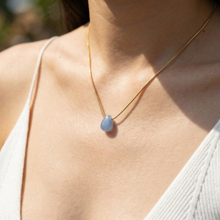 Wholesal Stainless Steel Waterdrop Necklaces