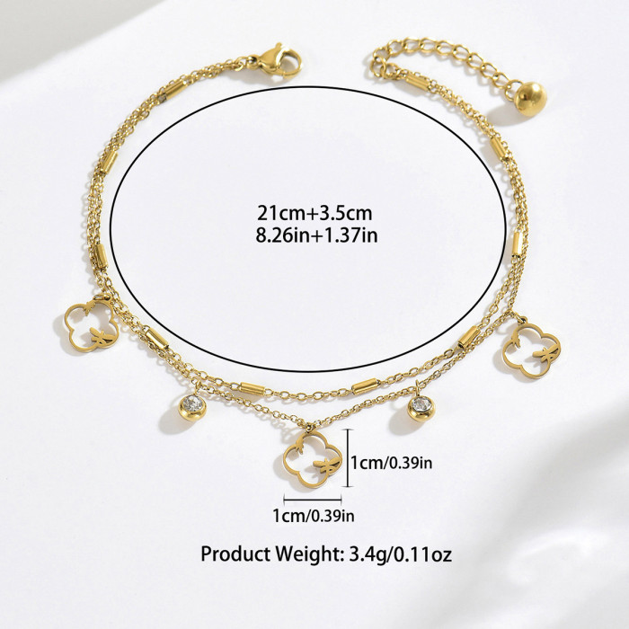 Wholesale Premium Stainless Steel Multi-Charm Anklet