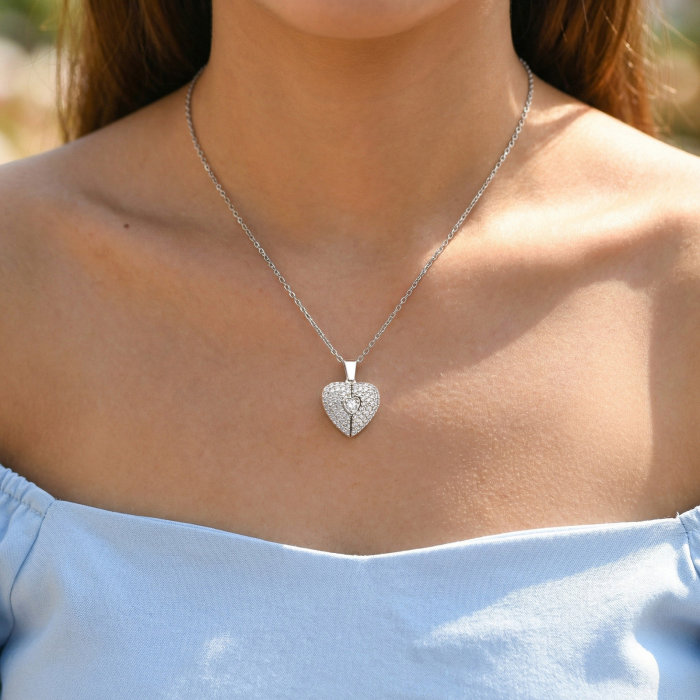 Wholesale Copper Folding Heart Lockets