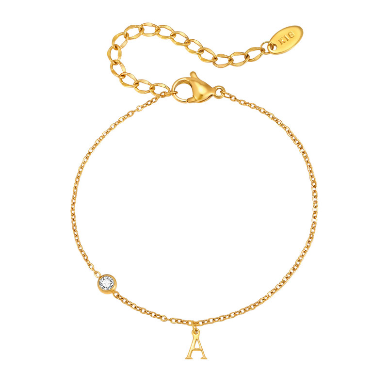 Wholesale Stainless Steel Custom Initial Bracelets