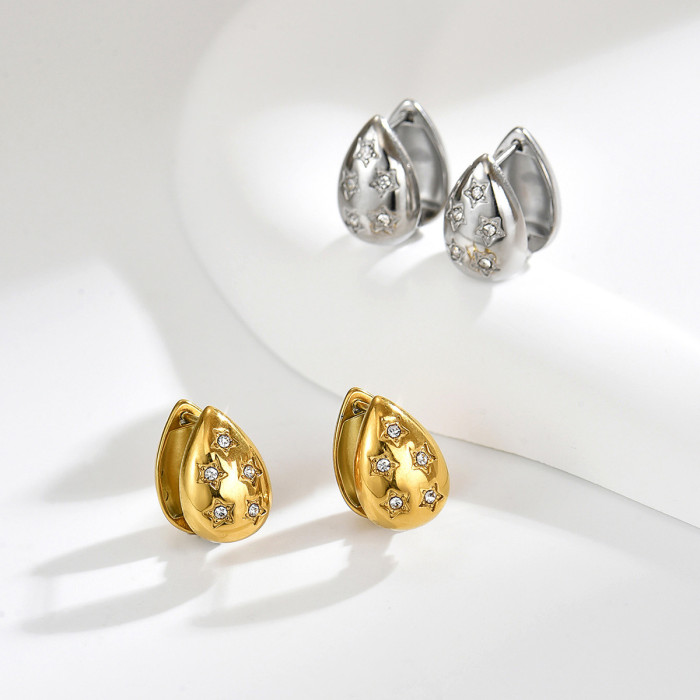 Wholesale Premium Stainless Steel Teardrop Earring