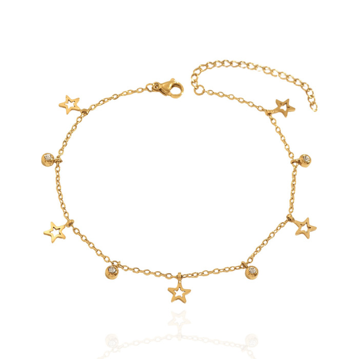 Wholesale Premium Stainless Steel Lucky Charm Anklets
