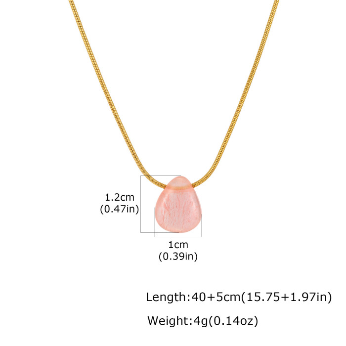 Wholesal Stainless Steel Waterdrop Necklaces