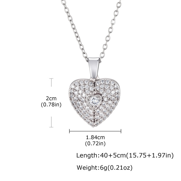 Wholesale Copper Folding Heart Lockets