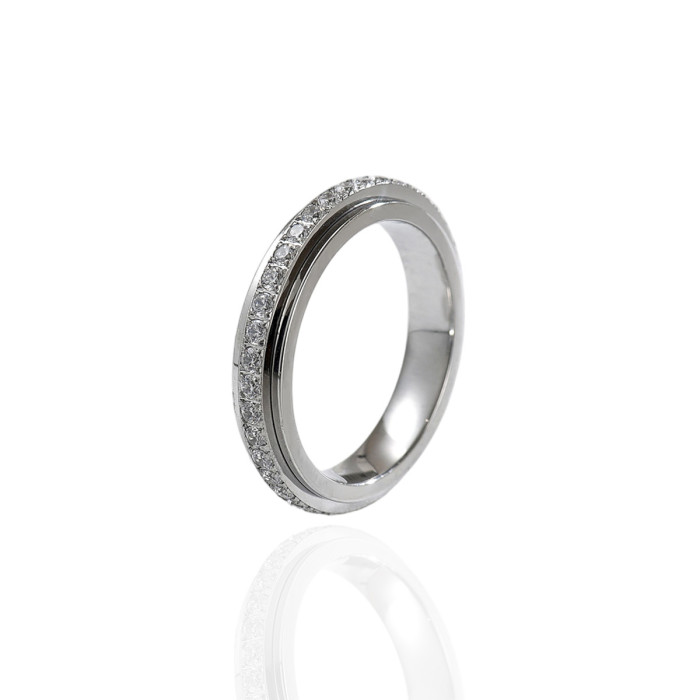 Wholesale Surgical Steel Micro-Pave Eternity Bands Ring