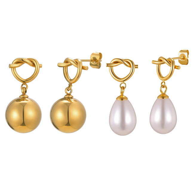 Wholesale Premium Stainless Steel Knot Earrings