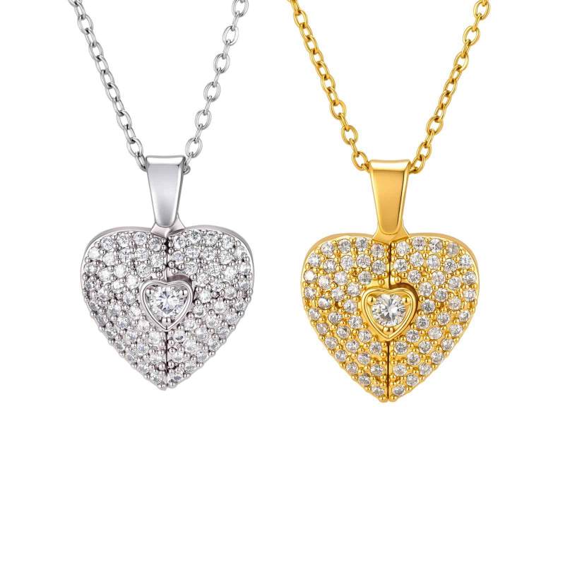 Wholesale Copper Folding Heart Lockets
