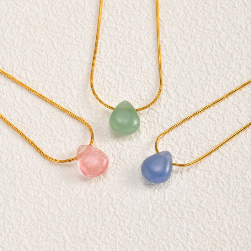 Wholesal Stainless Steel Waterdrop Necklaces
