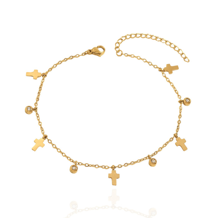 Wholesale Premium Stainless Steel Lucky Charm Anklets