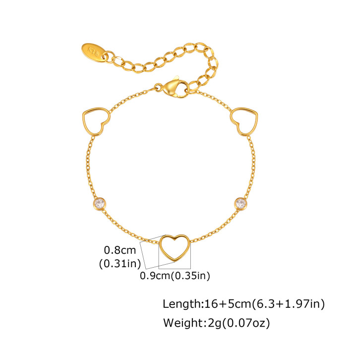 Wholesale Stainless Steel Openwork Heart Jewelry Set