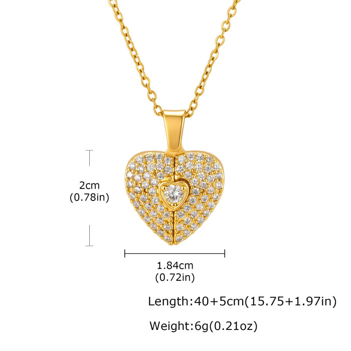 Wholesale Copper Folding Heart Lockets