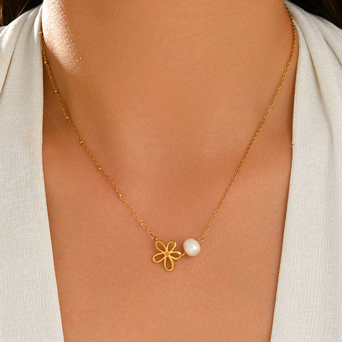 Wholesale Premium Stainless Steel Floral Necklaces