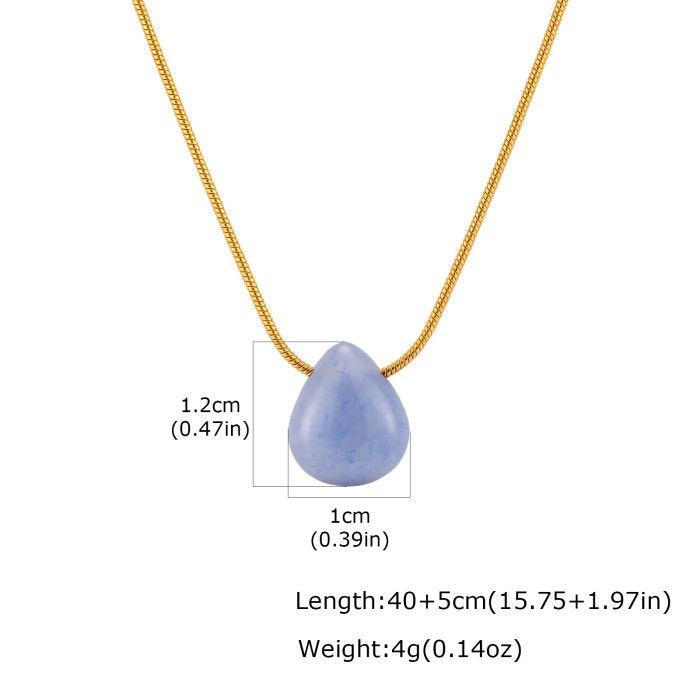 Wholesal Stainless Steel Waterdrop Necklaces