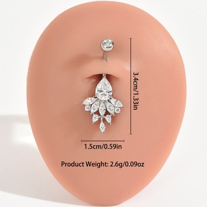 Wholesale Surgical Steel Teardrop Belly Ring