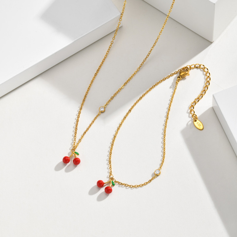 Wholesale Premium Stainless Steel Cherry Jewelry
