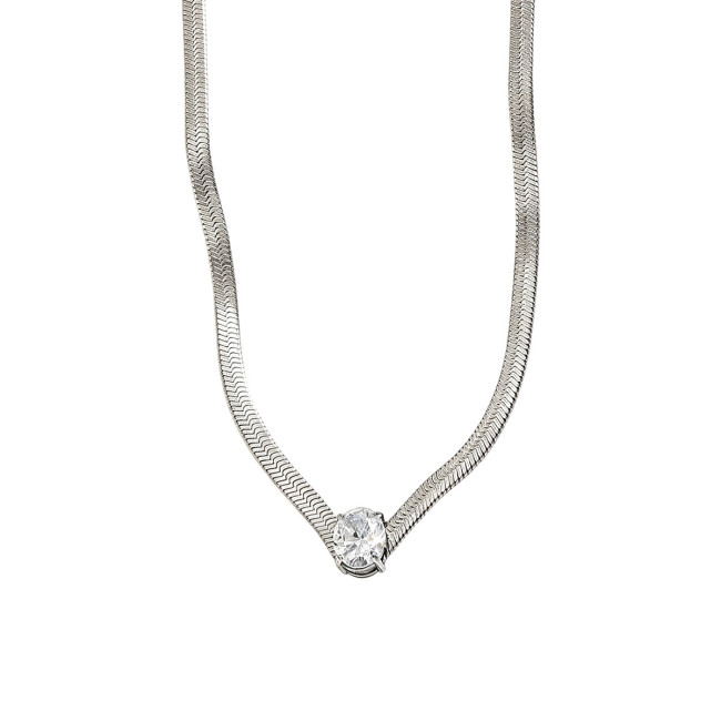 Wholesale Premium Stainless Steel Herringbone Necklace