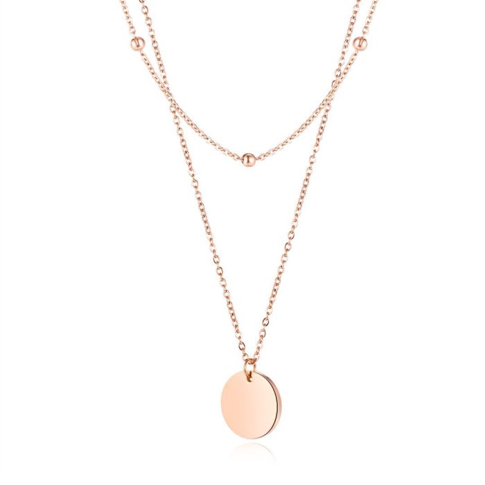 Wholesale Stainless Steel Double Necklace
