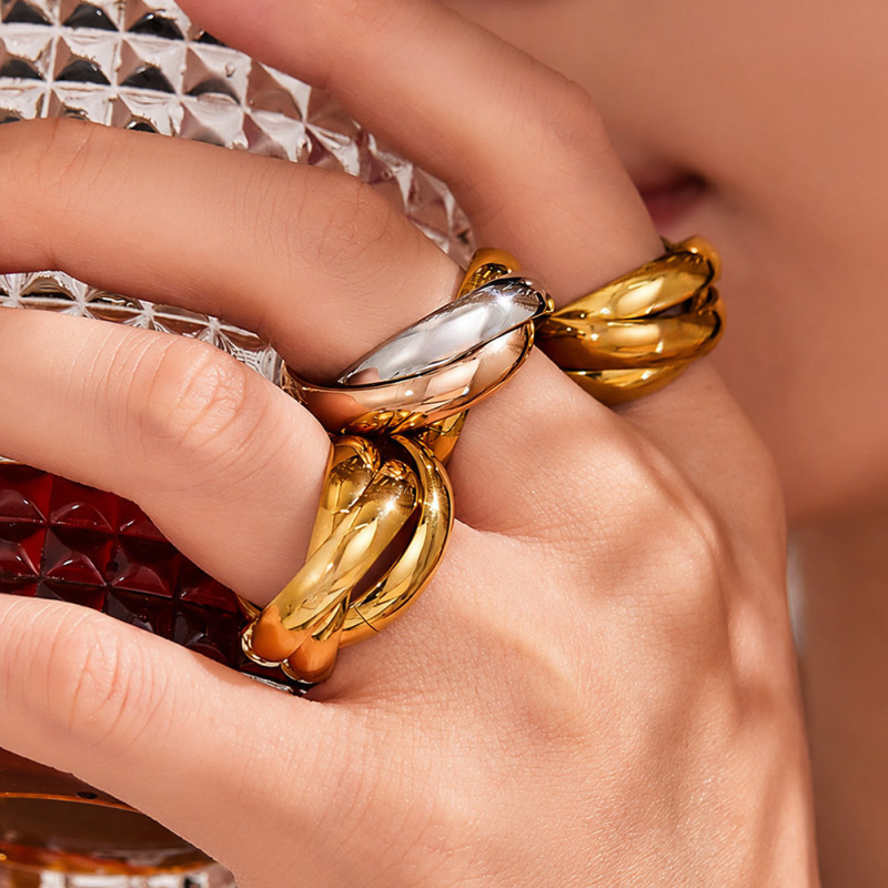 Wholesale Premium Stainless Steel Trinity Rings