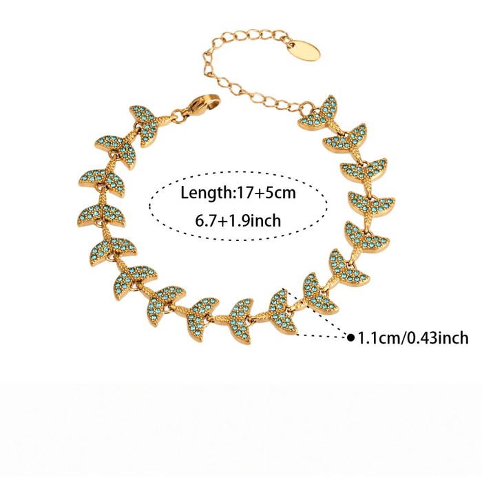 Wholesale Stainless Steel Ocean Tail Charms Bracelets