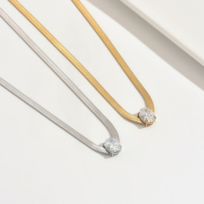 Wholesale Premium Stainless Steel Herringbone Necklace