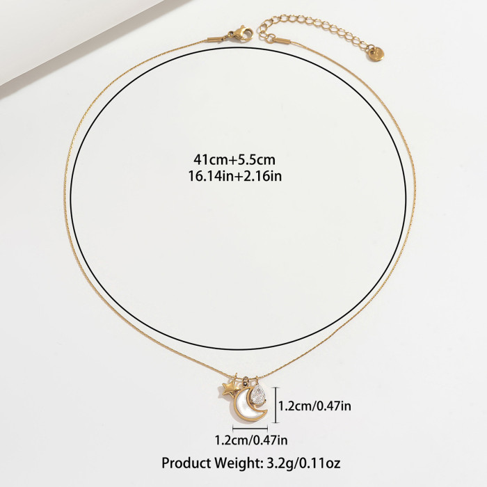 Wholesale Stainless Steel Crescent Moon Pendant