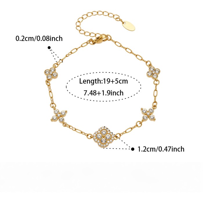 Wholesale Stainless Steel Flower Necklace & Bracelet Set