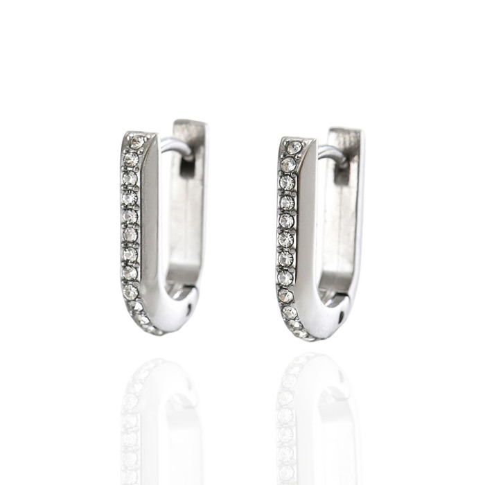 Wholesale Stainless Steel Micro-Pave Earring