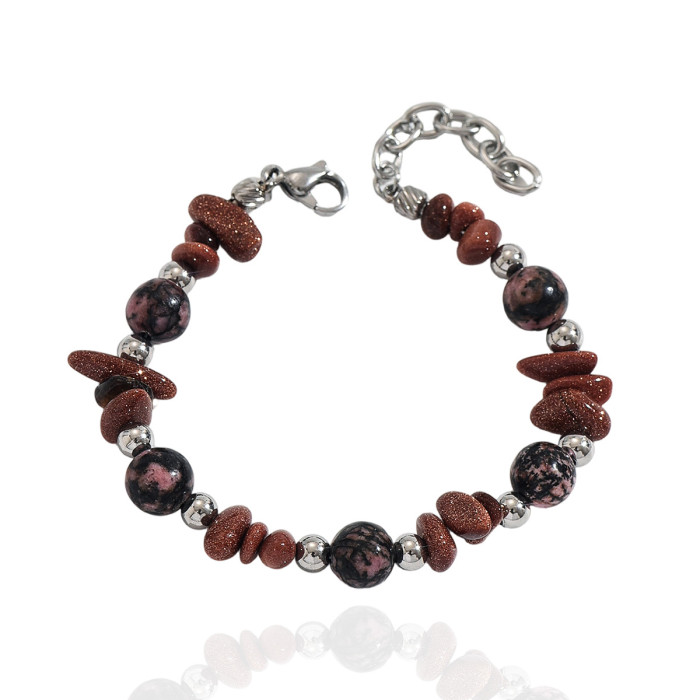 Wholesale Stainless Steel Natural Stone Bracelet