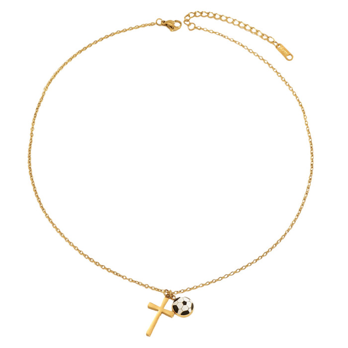 Wholesale Stainless Steel Sports Cross Necklaces