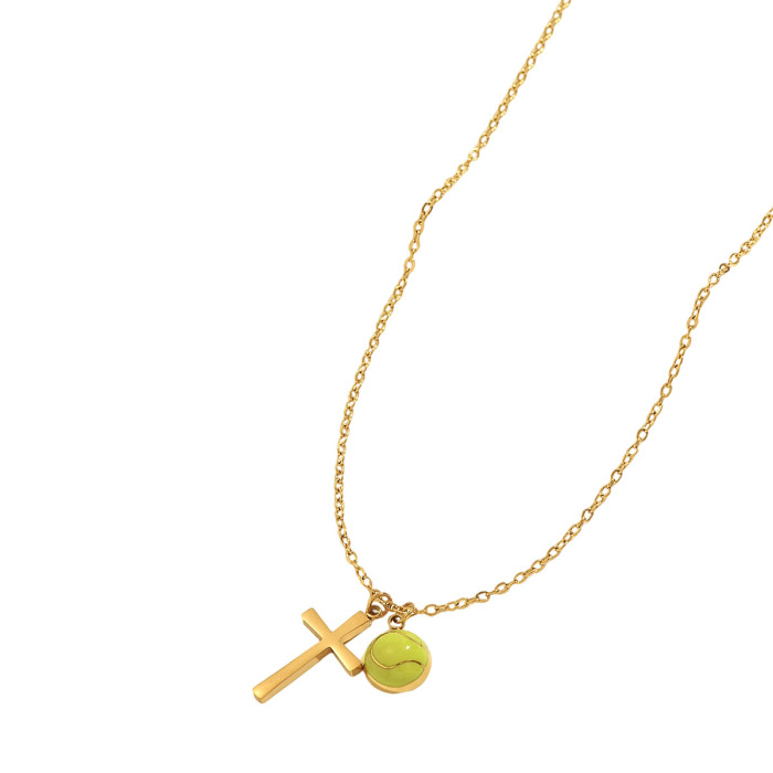 Wholesale Stainless Steel Sports Cross Necklaces
