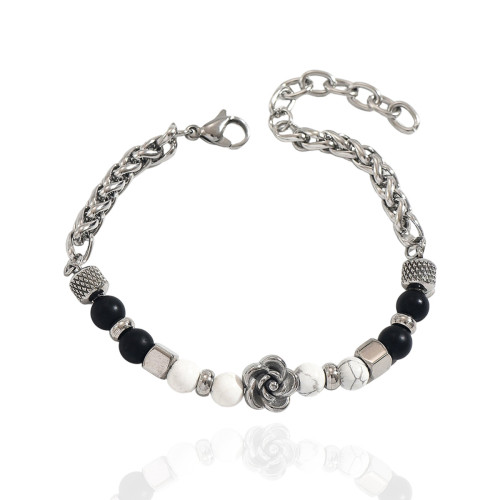 Wholesale Stainless Steel Natural Stone Bracelet