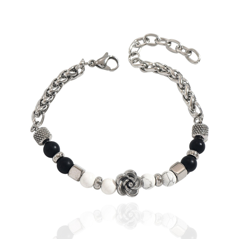 Wholesale Stainless Steel Natural Stone Bracelet