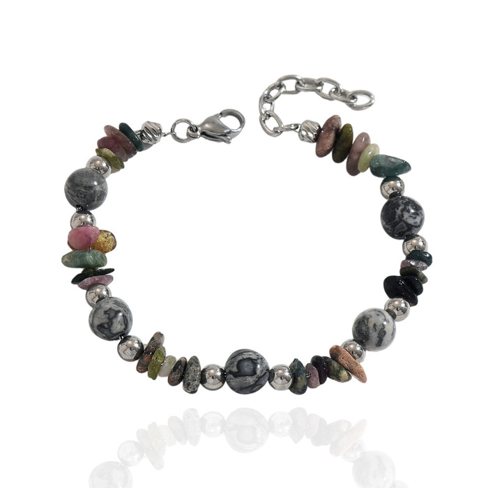 Wholesale Stainless Steel Natural Stone Bracelet