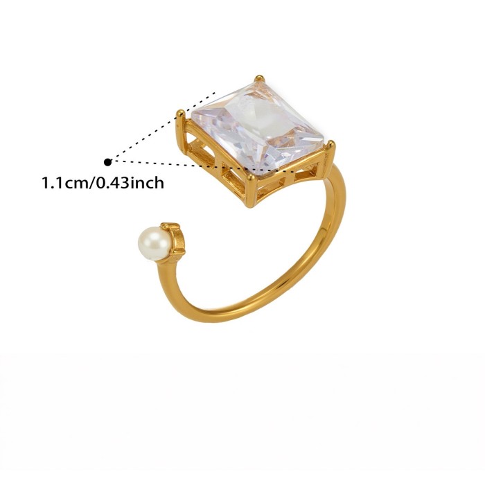 Wholesale Stainless Steel 5A CZ Ring Set