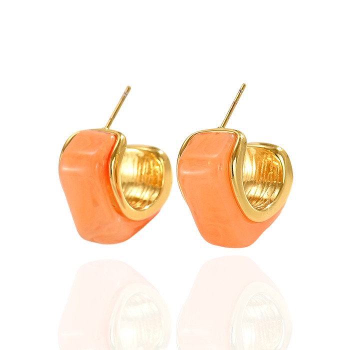 Wholesale Stainless Steel Modern Resin Earring